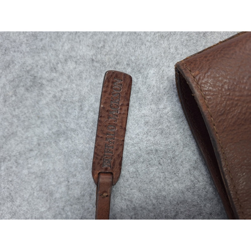 Buffalo‎ Jackson Brown Leather Tote Bag Shoulder Bag Full Grain Minimalist - Picture 4 of 16